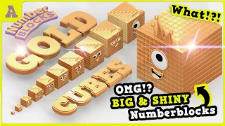 OMG!?! Big Shiny Gold Numberblock Cube 8, 1000, 1331 & more! Isometric Design