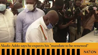 Ghanaian President Nana Akufo Addo votes in general election