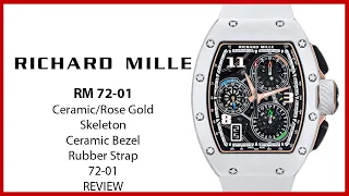 ▶ Richard Mille Lifestyle Flyback Chronograph White Ceramic Rubber Strap RM 72-01 - REVIEW