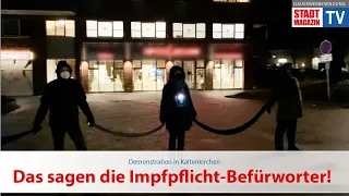 Demonstration in Kaltenkirchen: Das sagen die Impfpflicht-Befürworter!