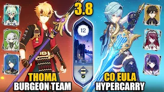 Thoma Burgeon Team & C0 Eula Hypercarry Team | Spiral Abyss 3.8/4.0 Floor 12 9 Stars Genshin Impact