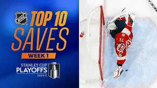 NHL Top 10 Saves from Week 1 of the Playoffs | 2024 Stanley Cup Playoffs