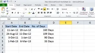 How To Calculate Number Of Days In Excel