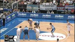 Argentina - España Mundial 2006 Basquet Semifinal (Parte 1)