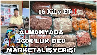 ALMANYADA 360€’YA DEV MARKET ALİŞVERİŞ🛒 KAÇ KiLO ET ALABILDIK❓️NELER ALINDI❓NELER EKSİK KALDI❓