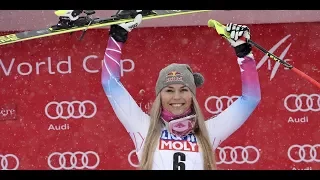 Lindsey Vonn gets emotional after first win of  in World Cup super G race