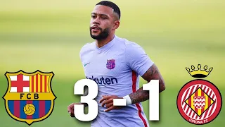 Barcelona vs Girona 3-1 | Memphis Depay Debut Barca Match | Extended Highlights