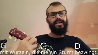 Alt wie ein Baum Ukulele Tutorial / Cover (von den Puhdys) mit Akkorden und Text