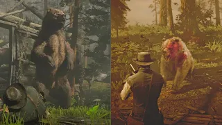 Is it possible to kill the giant bear in Red Dead Redemption 2?