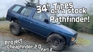 34 inch tires on a stock Nissan Pathfinder! - Project Cheapfinder - S10E11