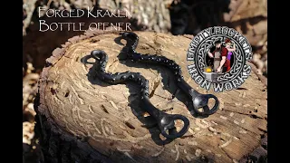 Forged Kraken Bottle Opener fun easy beginner blacksmith DIY video, Step by step blacksmith project