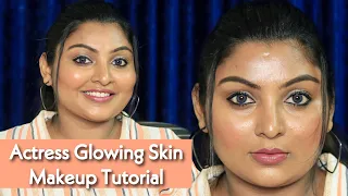Celebrity skin secrets face makeup tutorial in Tamil/Actress face glow makeup tutorial /Rose beauty