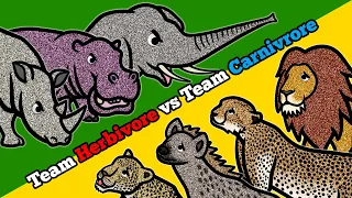 Who Is The Strongest Safari Animal? | Herbivore Animals Unite To Keep Away Carnivore Animals