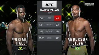 URIAH HALL VS. ANDERSON SILVA FULL FIGHT UFC FIGHT NIGHT 181 | UFC 4 PS4