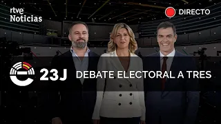ELECCIONES 23J: DEBATE a TRES con los CANDIDATOS de PSOE, VOX y SUMAR | RTVE