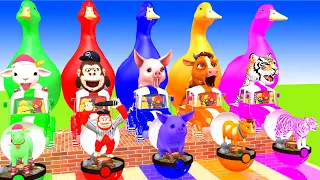 5 Giant Duck, Monkey, Piglet, chicken, dog, Rhizomyinae, Sheep, Transfiguration funny animal 2023