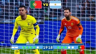 goalkeeper RONALDO vs goalkeeper MESSI | Penalty Shootout | Portugal vs Argentina | PES Gameplay