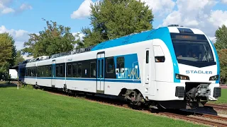 "Spazierfahrten" des Prototyps STADLER FLIRT-Akku im Gleisdreieck-Park