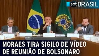 Moraes tira sigilo de vídeo de reunião de Bolsonaro e ministros | SBT Brasil (09/02/24)