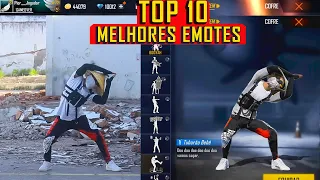 OS MELHORES E MAIS RAROS EMOTES DO FREE FIRE - JOGO X VIDA REAL