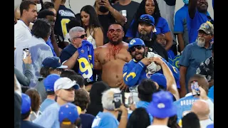 EMBARRASSING: A huge fight broke out among fans at Rams-Chargers game. #PCPgoneWild