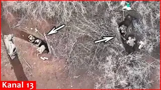 Drone chases a group of Russians to their "nest”, does not allow them to hide