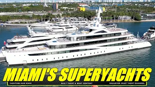 SEARCHING FOR BIG YACHTS IN MIAMI! ISLAND GARDENS MARINA | PRE-BOAT SHOW | NOT JUST HAULOVER INLET