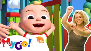 Yes Yes Playground Song | MyGo! Sign Language For Kids | CoComelon - Nursery Rhymes | ASL