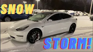 Tesla Model 3 Snow Driving!