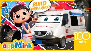 🚑🛠️Build Ambulance 🚧 Construction, Songs, Cartoons, and Action! 🚓🎵 #appmink #nurseryrhymes