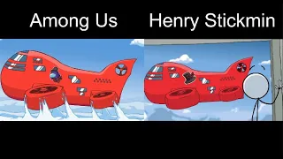 Among Us Airship vs Henry Stickmin Airship