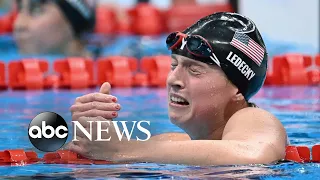 Ledecky wins gold, fires in Siberia, newborn Orangutan: World in Photos, July 28