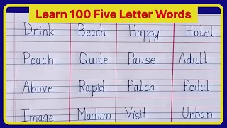 Learn 100 Five Letter Words | Preschool Learning | Kids Education Video | Five Letter Words for kids