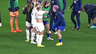 England Lionesses vs USWNT: Megan Rapinoe Makes a Beeline for Beth Mead to Swap Shirts