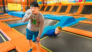 EXTREME HIDE & SEEK IN TRAMPOLINE PARK!