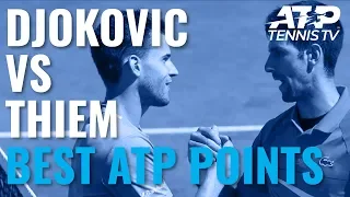 Novak Djokovic vs Dominic Thiem: Best ATP Shots & Rallies!