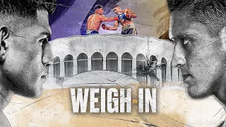 ALEXIS ROCHA VS. GIOVANNI SANTILLAN WEIGH IN LIVESTREAM