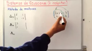 Sistemas de ecuaciones | Método de matrices