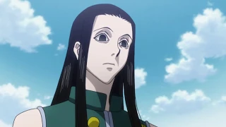 Illumi amenaza a Hisoka de muerte