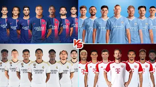 PSG vs Real Madrid vs Bayern Munich vs Man City vs Liverpool🔥ULTIMATE FOOTBALL COMPARISON💪😲