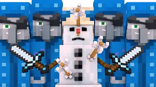 Villager vs Pillager Life Winter War 7 - Alien Being Minecraft Animation