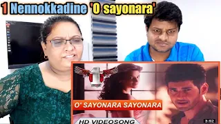 O sayonara sayonara video song reaction | Mahesh Babu, Kriti Sanon | 1 nenokkadine songs