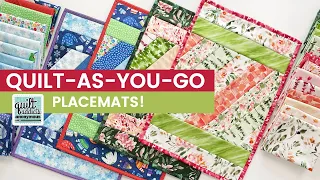 Quilt-As-You-Go Placemats! Fast & simple project that makes great gifts ...