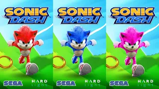 Sonic Dash - Movie Sonic Fully Upgraded vs All Bosses Zazz Eggman - All Characters Unlocked