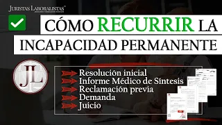 ✅ Recurso contra DENEGACIÓN de INCAPACIDAD PERMANENTE