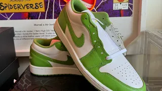 Air Jordan 1 low se white/lightning/chlorophyll Unboxing , Review and On Feet #complex #ramitheicon