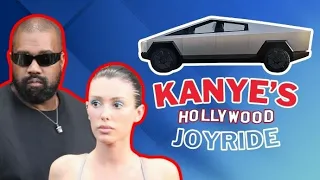 Kanye West And Bianca Censori Enjoy A Quiet Drive Through Hollywood In Their Tesla Cybertruck