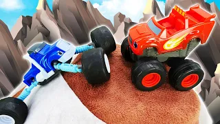 Blaze e Crusher vão para as montanhas. Blaze e as Monster Machines em português