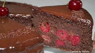 Chocolate Cherry Rum Cake#67| Cooked by Nataly|