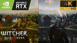 4K The Witcher 3 Next-Gen RT Ultra+ vs Old-Gen Modded | Immersive Lighting Mod | Graphics Comparison